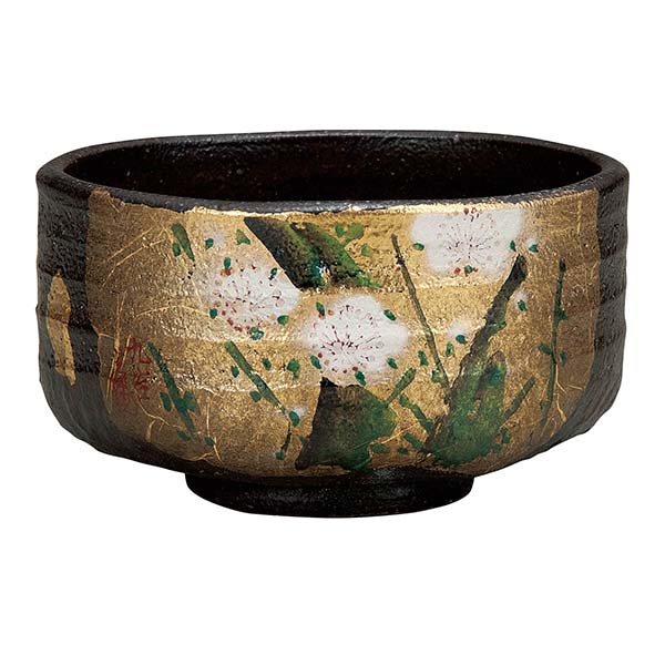 楽天市場】九谷焼 抹茶碗 金箔梅 / 山田登陽志 ＜送料無料＞和食器