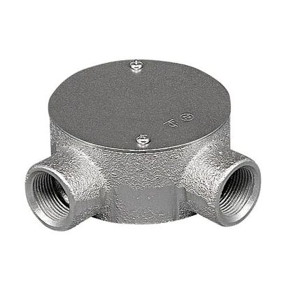 ゆず丸出品 楽天市場】在庫あり 丸形露出ボックス（直角2方出） G16 鋳鉄製
