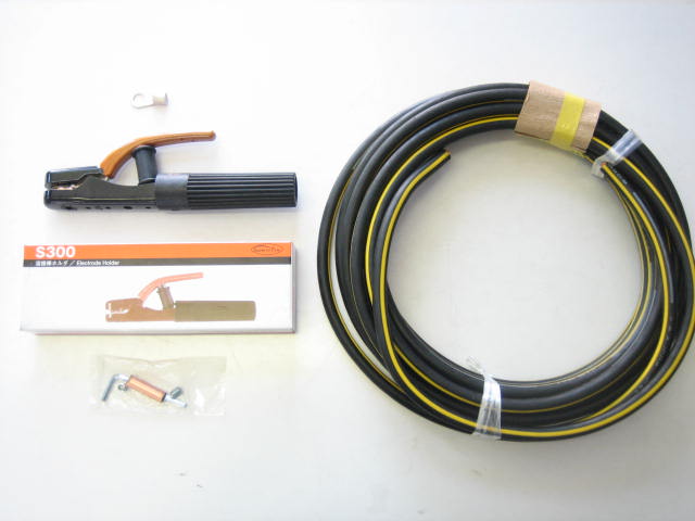 ☆新品☆溶接用キャブタイヤケーブル イエローライン（黄/黒） ＷＣＴ２２ＳＱ  ２０ｍ 付属品付（ホルダー+端子） WCT22