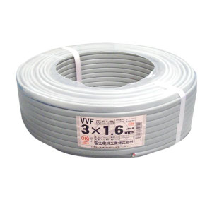 楽天市場】☆新品☆ VVF 2.0mm×3C グレー 1mより切断