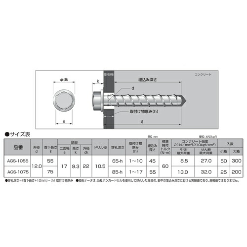 旭産商 旭GOODスクリュー AGS-1055 (50本) ネジ・釘・金属素材