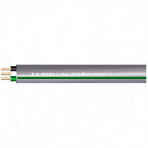 菅波電線 公団用VVFケーブル 600Vビニル絶縁ビニルシースケーブル平形 接地線入 2.0mm 3心 100m巻 灰 コウダンヨウVVF2.0&times;3C&times;100m｜電材堂