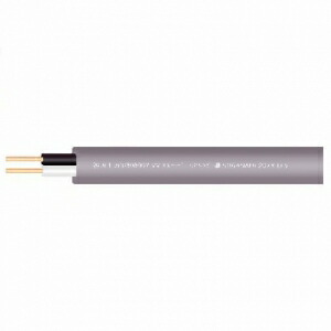 菅波電線 600Vビニル絶縁ビニルシースケーブル丸形 1.6mm 2心 100m巻 灰 VVR1.6×2C×100m|電材堂