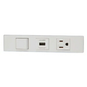 神保電器 3路スイッチ+USBコンセント+接地コンセントセット 家具・機器用 ピュアホワイト KAG-3581