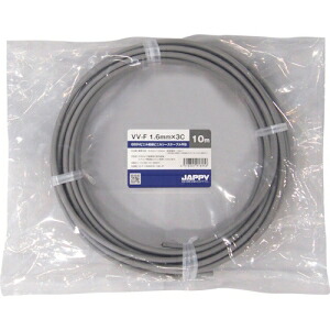 JAPPY VVFケーブル 600Vビニル絶縁ビニルシースケーブル平形 1.6mm 3心 20m巻 VVF1.6MMX3C20MJP