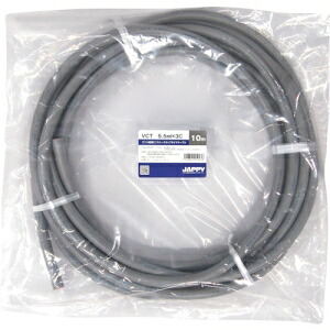 JAPPY ビニルキャブタイヤケーブル 5.5mm&sup2;×3心 20m巻 VCT5.5SQX3C20MJP 18,962円