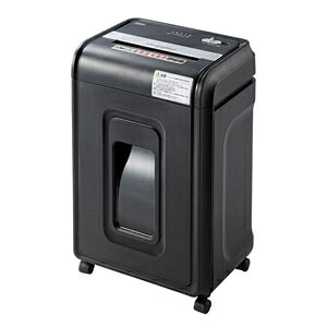 サンワサプライ 電動シュレッダー 60分連続使用可能 4×12mmのミニクロスカット 最大20枚まで細断可能 CD DVD PSD-C6018