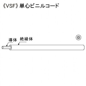 KHD 単心ビニルコード 300V 0.5\u0026#13215; 200m巻 青 VSF0.5SQ×200mアオ