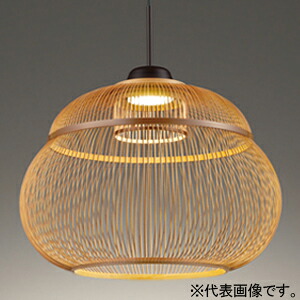オーデリック LED和風ペンダントライト 高演色LED 白熱灯器具100W相当 LED電球フラット形 口金GX53-1 温白色 OP252737WDR