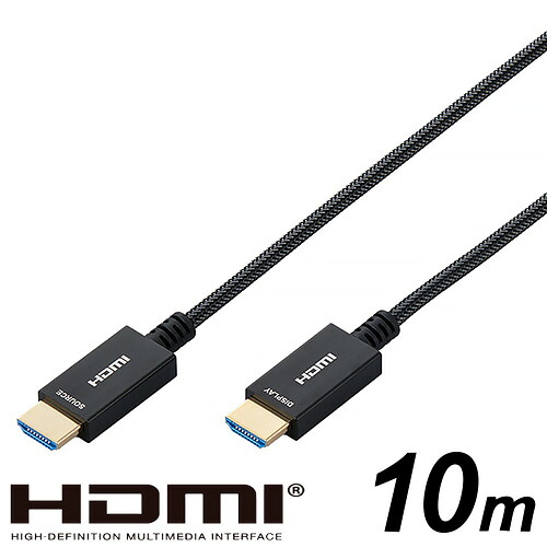 電材堂 光ファイバー HDMIケーブル 15m メッシュタイプ ゴールド HH150-536GMDNZ