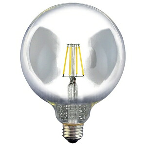 東西電気産業 【ケース販売特価20個セット】LEDフィラメント電球 ボール形 G形 クリア E26口金 2700K 調光対応 白熱電球40W相当 TZG125E26C-4-100/27_set