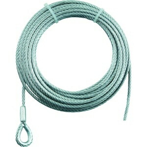 トラスコ中山 手動ウインチ用ワイヤーΦ12×30M用(シンブル入りロック加工) WWS12-30