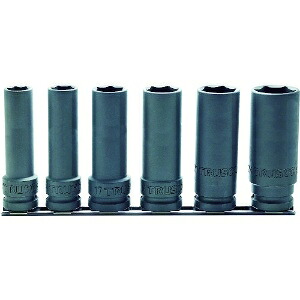 トラスコ中山 インパクト用超ロングソケットセット 長さ100mm T4-6SL-100-SET