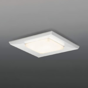 コイズミ照明 LEDベースライト Cチャンネル回避 直付・埋込両用型 □450 10000lmクラス 非調光 温白色 AD92229+AE50776｜電材堂