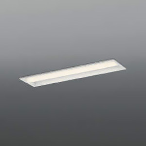 コイズミ照明 LEDベースライト 20形 埋込型 下面開放・1灯用 W150 3200lmクラス 非調光 電球色 AD92042L+AE49442L