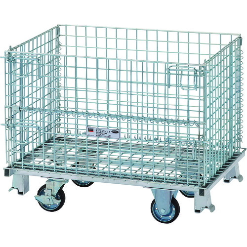 トラスコ中山 ネットパレット車輪付 900X650X755 500kg TNP-2NS