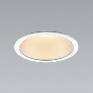 コイズミ照明 LEDベースダウンライト M形 2500lmクラス FHT32W×2相当 埋込穴φ100mm 配光角50° 非調光 白色 シルバーコーン・白色枠 AD52942|電材堂