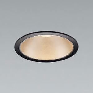 コイズミ照明 LEDベースダウンライト M形 2500lmクラス FHT32W×2相当 埋込穴φ100mm 配光角50° 非調光 電球色(3000K) シルバーコーン・黒色枠 AD52944|電材堂