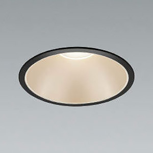 コイズミ照明 LEDベースダウンライト M形 2000lmクラス FHT42W相当 埋込穴φ150mm 配光角55° 非調光 電球色 シルバーコーン・黒色枠 AD52960|電材堂