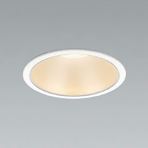 コイズミ照明 LEDベースダウンライト M形 2000lmクラス FHT42W相当 埋込穴φ125mm 配光角50° 非調光 温白色 シルバーコーン・白色枠 AD52979