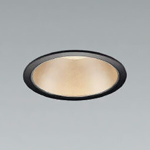 コイズミ照明 LEDベースダウンライト M形 2000lmクラス FHT42W相当 埋込穴φ100mm 配光角50° 非調光 電球色(2700K) シルバーコーン・黒色枠 AD52995