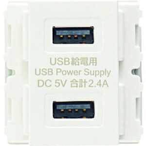 スガツネ工業 DM2-U2P2-WT埋込充電用USBコンセント 10個入り DM2-U2P2-WT_set