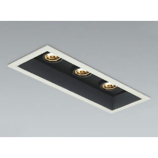 コイズミ照明 LED一体型ダウンライト 《BANK LIGHT》 ユニバーサルタイプ 高気密SB形 白熱球60W&times;3灯相当 埋込穴75&times;225mm 広角配光 調光 電球色 マットファインホワイト AD1183W27｜電材堂