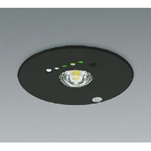 コイズミ照明 LED非常灯 埋込型 M形 中天井用(～6m) 非常用ハロゲン30W相当 埋込穴φ100mm 自己点検機能付 昼白色 ブラック AR52834