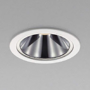 コイズミ照明 LEDベースダウンライト 防雨型 グレアレス 高演色・軒下タイプ 1500lmクラス HID35W相当 埋込穴φ75mm 配光角50° 白色 鏡面コーン・白色枠 電源別売 XU257525WW