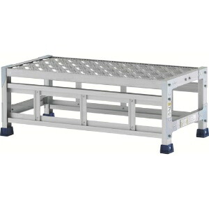 アルインコ 作業台(天板縞板タイプ)1段 天板寸法800×400mm 高0.3m CSBC138S|電材堂