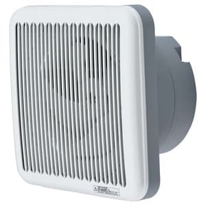三菱 パイプ用ファン 排気用 角形格子グリル 壁据付専用 電源コード直付けタイプ 風圧式シャッター付 V-20PS3｜電材堂