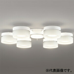 オーデリック LEDシャンデリヤ 高演色LED ～8畳用 LED白熱電球木目細か形 6灯 口金GX53-1  OC257171BR