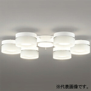 オーデリック LEDシャンデリア 高演色LED ～8畳用 LED電球フラット形 6灯 口金GX53-1 OC257171LR｜電材堂