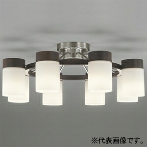 オーデリック LEDシャンデリヤ 高演色LED ～12畳用 LED白熱電球押し並べて形 8灯 口金E26  OC257068BR