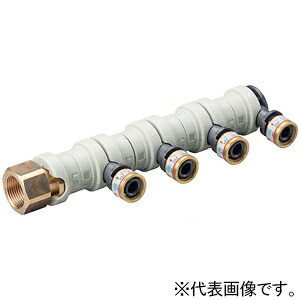 未来工業 回転ヘッダー Jスペック 端末ねじタイプ 継手数6 JHK20R-6P13|電材堂