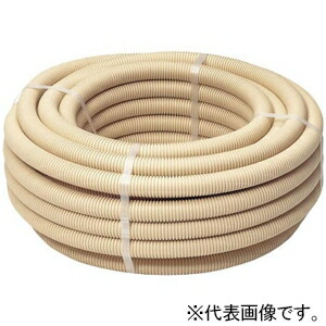 未来工業 土中サヤ管 外径φ36.5粍 長さ30m巻 ベージュ   LS-30BJ