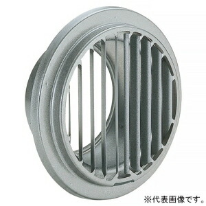 バクマ工業 丸・平型縦ガラリ換気口 低圧損 アミ付 3メッシュ ステンレス製 シルバーメタリック B-100TGV-A3画像
