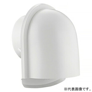 バクマ工業 U型フード付換気口 下部開放タイプ 水切り付 ステンレス製 ホワイト 200φ用 B-200UV-W
