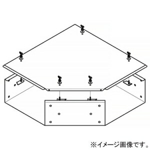 ネグロス電工 外直角L形分かれ出る導管 《金属元素導管》 DPS手合い 導管幅400粍 高さ200粍 標準尺度塗り付ける遣りかた P-DPLA4020