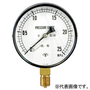 アサダ φ100mm圧力計 圧力表示0~4.0MPa 接続サイズ3/8'' TP635|電材堂