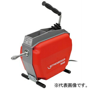 アサダ 排水管清掃器 ≪ドレンクリーナR600≫ φ16mmワイヤ仕様 清掃能力φ40~150mm ヘッド交換可 R72601