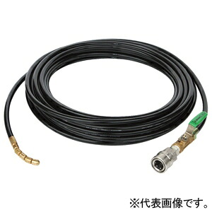 アサダ 1/4''N洗管ホース SUSワンタッチカプラ コック無 長さ15m HD03423|電材堂