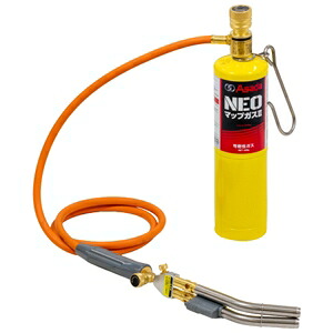 アサダ NEOターボホースダブルセット 火体温2200℃ 懐中電灯大いさφ14mm×2本 配管長1.5m HT520S