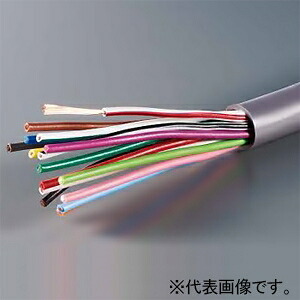 オーナンバ 多心ビニル絶縁丸形コード 12心 0.5㎟ 100V未満 100m巻 灰 VCTF0.5SQ×12C×100mハイ