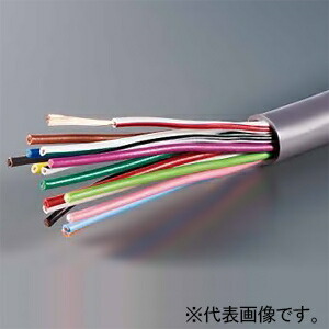 オーナンバ 多心ビニル絶縁丸形コード 20心 0.3㎟ 100V未満 100m巻 灰 VCTF0.3SQ×20C×100mハイ