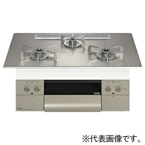 ノーリツ ビルトインコンロ ≪Orche～オルシェ～ S・FLAT≫ しろがね色銀鏡瑠璃とっ始め 75糎手合い 無水両面焼手合い N3WU2PWASKSTESC-12A13A 花・ガーデン・DIY-木材・建築資材・設備