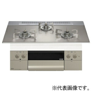 ノーリツ ビルトインコンロ ≪Orche~オルシェ~ FLAT≫ シルバーミラーガラストップ 75cmタイプ 無水両面焼タイプ N3WU4PWASKSTESC-12A13A
