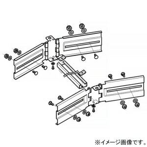 ネグロス電工 子桁付水平自在継ぎ金具 QRタイプ 適合ラック幅1200mm 溶融亜鉛めっき仕上げ Z-QRB2G
