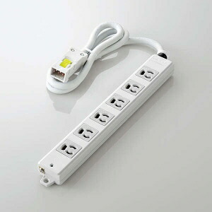 ELECOM 法人用タップ ハーネスタップ 6口 抜け止め有 1m TWHRM3610LG/RS