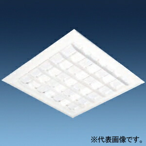 日立 一体形LEDベース器具 直付・埋込兼用形 埋込穴690mm角 スクエアタイプ ルーバ付 初期照度補正・連続調光兼用形 NLE454AW-JZ14A
